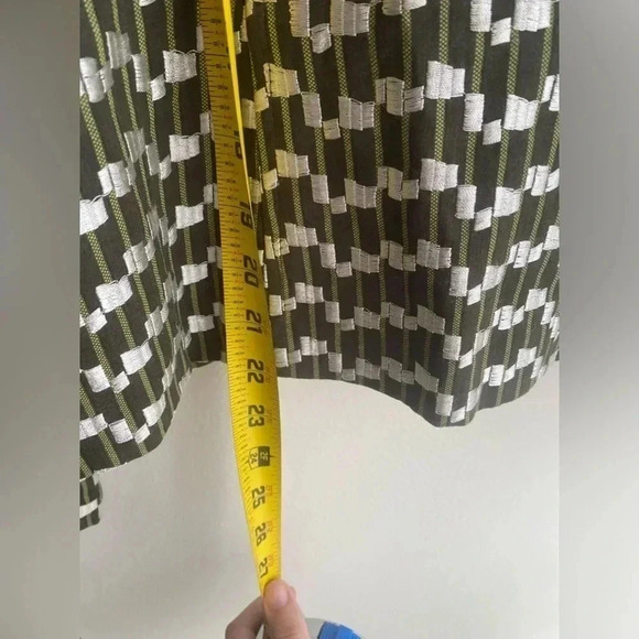 Evan Picone Vintage Blazer Olive Green Geometric Retro Pattern Loud Quirky Artsy - Picture 9 of 11